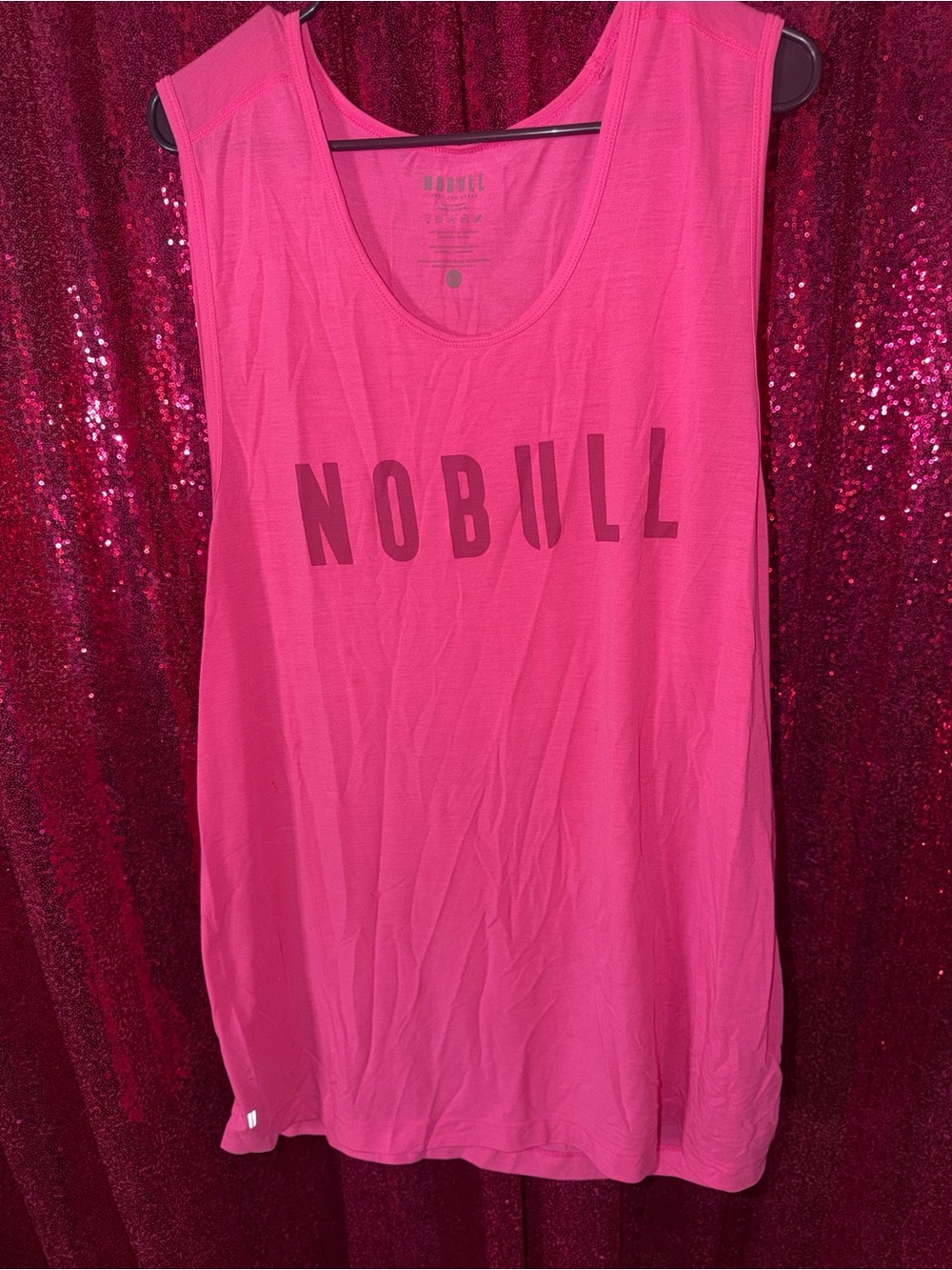 NOBULL Hot Pink Women's Muscle Tank with Logo